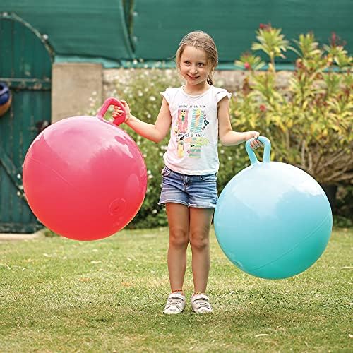 LUDI - Ballon Sauteur XXL Bleu - Jouet Sauteur Gonflable - Plastique PVC épais et résistant - Développe la motricité - Jouet d'intérieur et extérieur - Diamètre 55 cm - Dès 5 Ans – Image 5