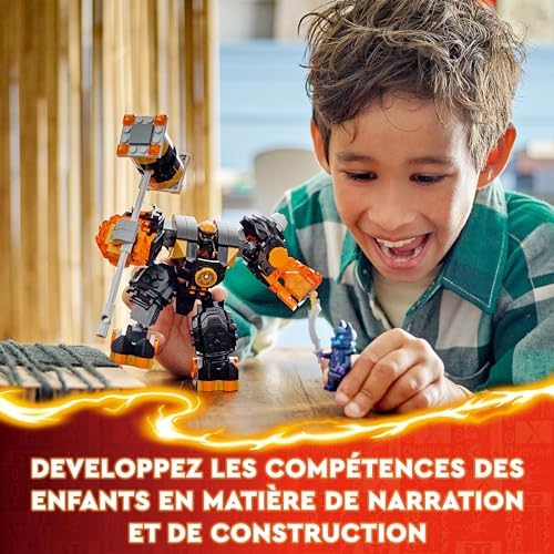 Lego Ninjago Le Robot Élémentaire de la Terre de Cole, Jouet de Construction pour Garçons et Filles Dès 7 Ans avec 2 Personnages Dont Une Minifigurine Cole, Cadeau Ninja pour Enfants 71806 – Image 5