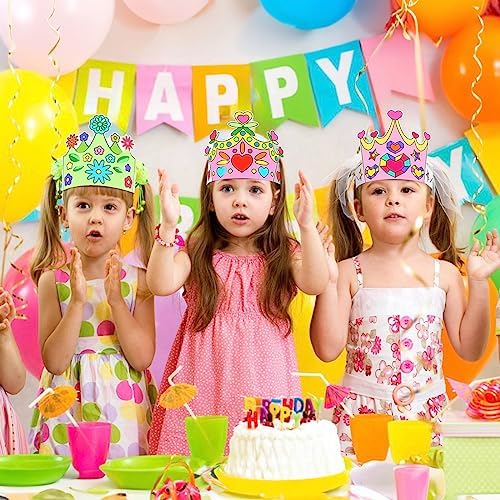 Hifot DIY Masque Enfant, Couronne Masques pour Enfants Roi, Blanche Masques à Colorier pour Cosplay Activités Manuelles Enfants Carnaval Activité Anniversaire (12 Pièces) – Image 7