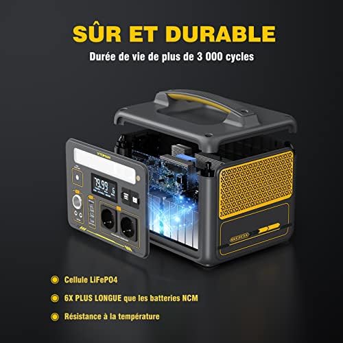 VTOMAN Jump 600X Station d'alimentation portable 600W, générateur solaire LiFePO4 de 299Wh avec capacité extensible, 2×prises AC, USB-C PD 60W, 3×prises DC régulées 12V/10A – Image 3