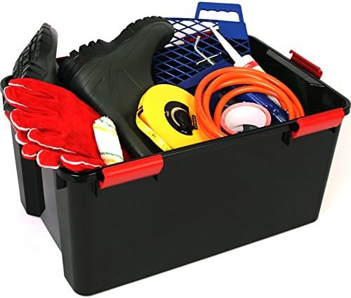 Iris Ohyama, Lot de 3 Grandes boîtes, Organisateur de rangement plastique, avec couvercle & Boîtes, Organisateur de rangement plastique, Lot de 2, 50L, Hermétique, Clips, Chambre – Image 6