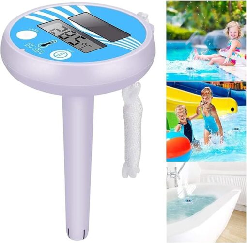 Solar Power Swimming Pool Thermometer, Floating Pool Thermometer, Easy to Read & Shatter Resistant Thermometer for All Outdoor/Indoor Swimming Pools, Spas, Hot Tubs & Ponds – Image 3