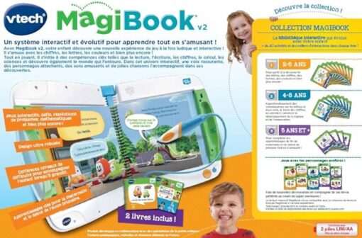 VTech - MagiBook v2 Starter Pack Vert, Plateforme de Lecture Interactive avec Livre Éducatif Niveau 1 l'École des Super-Héros Tut Tut Cory Bolides, Cadeau Enfant de 2 à 8 Ans - Contenu en Français – Image 6