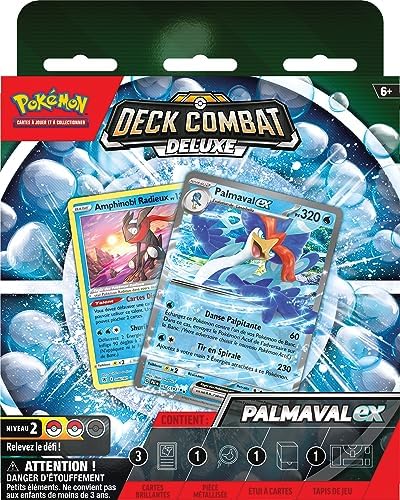 Pokemon : Deck Combat Deluxe - Palmaval-ex ou Miascarade-ex (Modèle aléatoire) - Jeux de société - Cartes à Jouer et à Collectionner - A partir de 6 Ans - Version française – Image 4