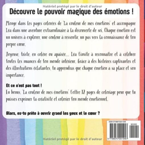 La Couleur de Mes Emotions: Des histoires originales pour appente à maîtriser les émotions - Un livre tout en belles illustrations pour les filles – Image 2