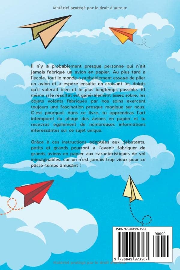 Le grand livre des avions de papier: Loisirs creatifs garcons et filles - Explication simple et adaptée aux enfants, étape par étape - Avec 24 maquettes pour d'avions différents – Image 2