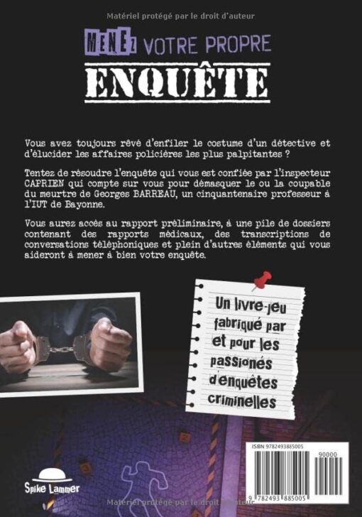 Menez votre propre enquête (Tome 1): La dernière assise, un livre jeu d’affaire criminelle et d'énigmes policières à résoudre – Image 2