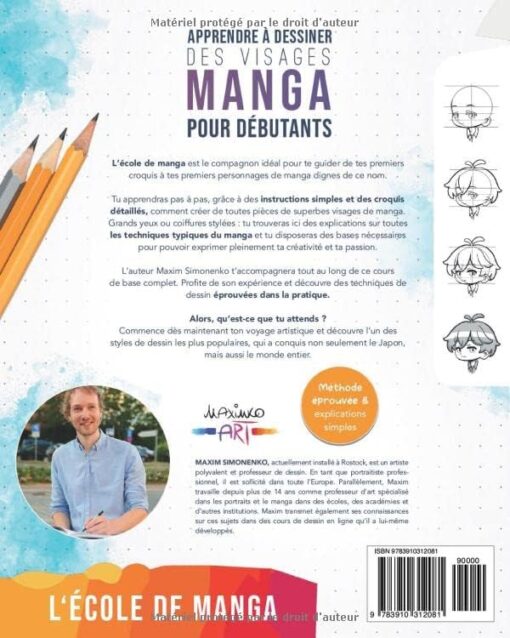 L'école de Manga: Apprendre à dessiner des visages manga pour débutants | Créer ses propres personnages pas à pas avec des techniques faciles - Méthode éprouvée & explications simples – Image 2