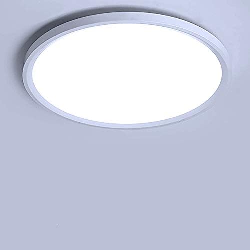 Yafido Plafonnier LED 28W UFO Panel Rond Lampes de Plafond Moderne Ultra-mince LED Lampe 2520LM Blanc Froid 6500K Facile à installer Applicable à Salle de Bain Chambre Cuisine Salon Balcon Ø30cm