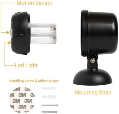 Proxinova Lampe Detecteur de Mouvement exterieur, Eclairage LED a pile, 2 Unités, Projecteur Sans Fil, Spot LED Exterieur, 1000 Lumen, Tête rotative à 360 °, éclairage Mural d'extérieur – Image 5