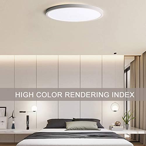 Yafido Plafonnier LED 28W UFO Panel Rond Lampes de Plafond Moderne Ultra-mince LED Lampe 2520LM Blanc Froid 6500K Facile à installer Applicable à Salle de Bain Chambre Cuisine Salon Balcon Ø30cm – Image 5