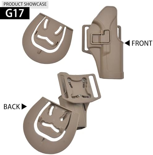 Gunyoo CQC Pistolet Holster Tactique Main Droite Dissimulation Ceinture Boucle De Ceinture et Pagaie Étui pour G17 18 19 22 23 31 – Image 5
