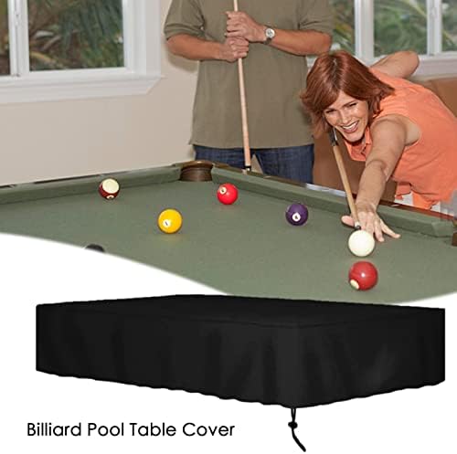 9ft Housse de Table de Billard en Tissu Oxford, Housse de Billard avec Cordon de Serrage, Étanche Anti-poussière Résistant au Vent et UV, Housse de Protection pour Table de Billard Meubles de Jardin – Image 7
