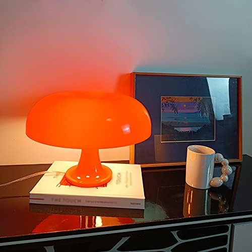 Spotaxe Lampe champignon orange, lampes de chevet à LED, durables, sûres et respectueuses l'environnement, pour la décoration intérieure, l'étude, vie, chambre, le cadeau, ampoule chaude incluse – Image 3