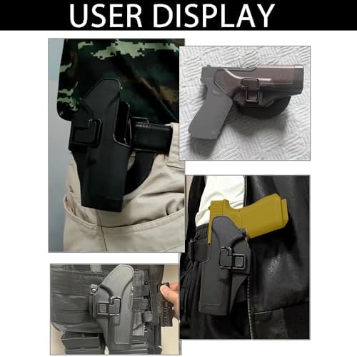 Gunyoo CQC Pistolet Holster Tactique Main Droite Dissimulation Ceinture Boucle De Ceinture et Pagaie Étui pour G17 18 19 22 23 31 – Image 6
