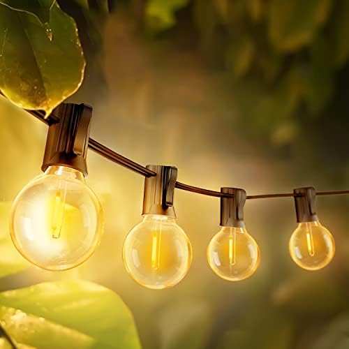 eisaro Guirlande Lumineuse Extérieure 22M 20M/71FT G40 LED Guirlande Guinguette avec 40+4 Ampoules, Étanche Extérieur Intérieur Guirlande,Guirlande Decorative Raccordable pour Jardin,Fête,Noël, Chaud