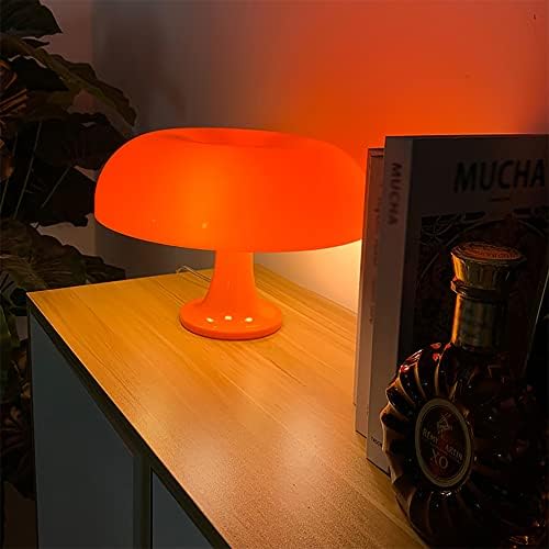 Spotaxe Lampe champignon orange, lampes de chevet à LED, durables, sûres et respectueuses l'environnement, pour la décoration intérieure, l'étude, vie, chambre, le cadeau, ampoule chaude incluse – Image 4