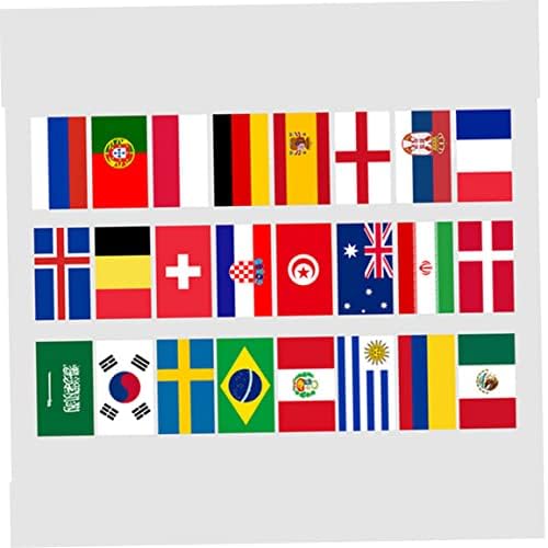 Bannière Nice 50 pays Drapeau du Stick international, Main tenu à la main Petite mini National Pennant Flags Bannières sur Stick, décorations de fête pour les défilés, olympique – Image 2