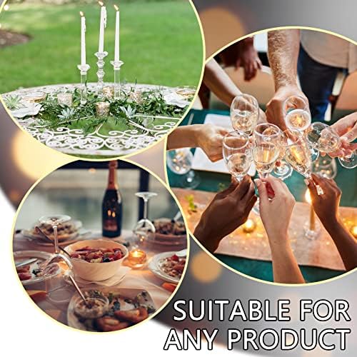 Abrief Lot de 50 bougies chauffe-plat à piles - Bougies chauffe-plat LED réalistes et lumineuses vacillantes sans flamme pour fêtes saisonnières et festives, lampe blanche chaude – Image 3