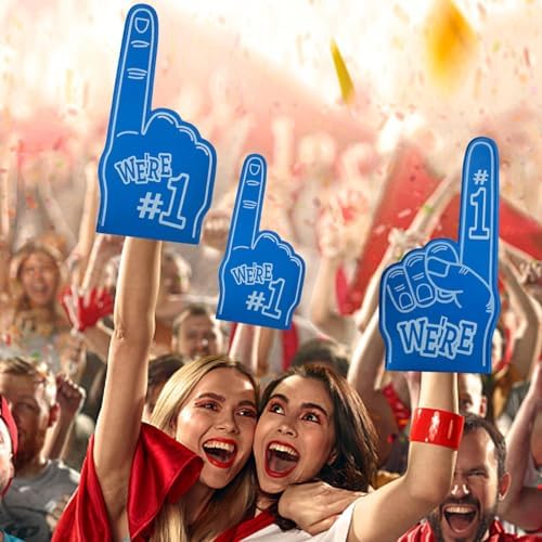 Komsoup Main Géante Supporter en Mousse Numéro 1,Doigts en Mousse Géants pour Événements Sportifs 18 Pouces,pour Les fêtes et Les événements Sportifs – Image 5