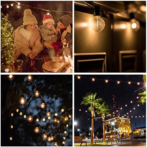 eisaro Guirlande Lumineuse Extérieure 22M 20M/71FT G40 LED Guirlande Guinguette avec 40+4 Ampoules, Étanche Extérieur Intérieur Guirlande,Guirlande Decorative Raccordable pour Jardin,Fête,Noël, Chaud – Image 6