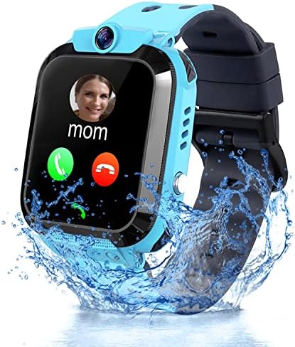Vannico Montre connectée pour Enfants, IP67 étanche pour Enfants, LBS, Jeux, Appel, SOS, Appareil Photo, Chat Vocal, Mode de Classe, Smartwatch Enfants de 3 à 12 Ans