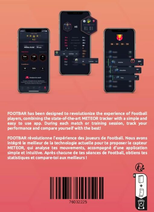 Footbar Meteor - Tracker d'Activité pour Le Football. Application de Suivi et évaluation de la Performance au Foot et du Style de Jeu pour iOS Android – Image 7