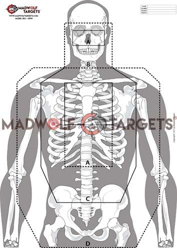 Silhouettes tir Tactique. Cibles Papier instintif, précision, multiusages, et Tir à la Cible de Papier. CQB. Shooting Paper Targets (84,1x59,4cm) (Pack 20 Silhouette)