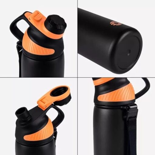 Fjbottle Gourde Isotherme avec Couvercle Magnétique - 400ml/600ml/800ml/1L - Bouteille Isotherme Étanche sans BPA, Gourde Inox Bouche Standard, Gourde Enfant pour Sport, Gym, Voyage – Image 6