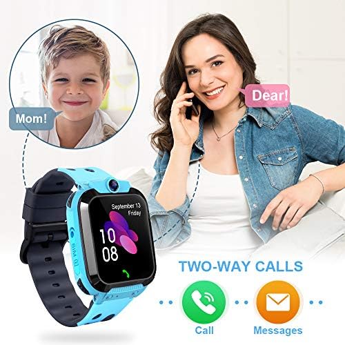 Vannico Montre connectée pour Enfants, IP67 étanche pour Enfants, LBS, Jeux, Appel, SOS, Appareil Photo, Chat Vocal, Mode de Classe, Smartwatch Enfants de 3 à 12 Ans – Image 3