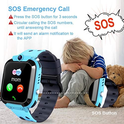Vannico Montre connectée pour Enfants, IP67 étanche pour Enfants, LBS, Jeux, Appel, SOS, Appareil Photo, Chat Vocal, Mode de Classe, Smartwatch Enfants de 3 à 12 Ans – Image 4