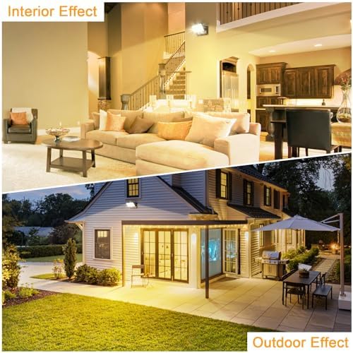 LEDMO 60W Applique Murale Exterieur, 6000Lm éclairage Mural d'extérieur étanche IP65, Lampe Projecteur Exterieur Led Réglable pour Terrasse Entrée Jardin, Noire 3000K. – Image 6