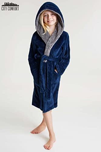 CityComfort Robe de Chambre Polaire Enfant, Peignoir Garçon Fille en Pilou, Taille Enfant et Adolescent 7-14 Ans – Image 5