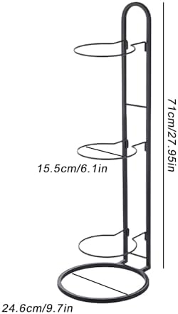 Sporgo Étagère de rangement de ballon de sport : support de basket-ball à 3 niveaux Support vertical de ballon de basket-ball Étagère de rangement pour ballon de basket-ball football volley-ball – Image 2