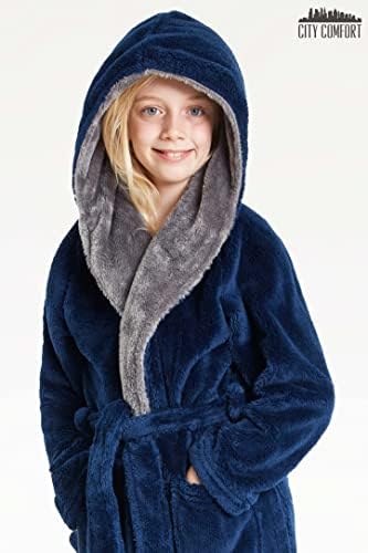 CityComfort Robe de Chambre Polaire Enfant, Peignoir Garçon Fille en Pilou, Taille Enfant et Adolescent 7-14 Ans – Image 3
