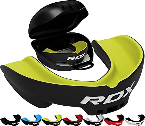 RDX Protège-Dents, Gouttière Coque Dentaire pour Rugby, MMA, Hockey, Judo, Karaté, Arts Martiaux et Boxe, Respirant et Ajustable, Contient Une boîte de Rangement Unique, Adultes de Plus de 12 Ans