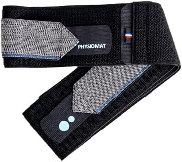 PHYSIOMAT Ceinture Confort - Noir - Soulage Douleurs - Pour Grossesse, Post-Partum, Sport - Hauteur: 8cm - Pour tailles 38 et plus - Eco-Responsable: Fil Recyclé - Fabriquée en France