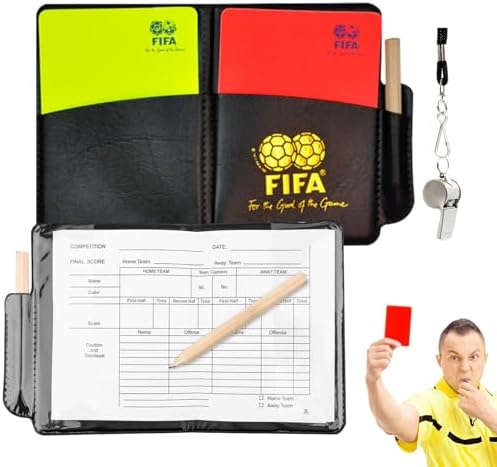 BAOSROY Sifflet Arbitre,Kit Arbitre,Sflet Arbitre,Carton Arbitre,Sifflet Arbitre Football,Carton Arbitre Football,pour Le Football,Le Basket-Ball,l'entraînement Sportif et Les Compétitions