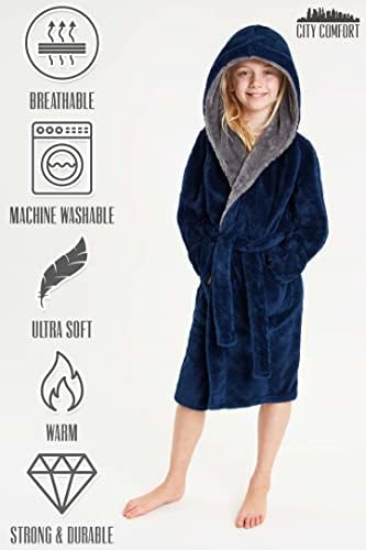 CityComfort Robe de Chambre Polaire Enfant, Peignoir Garçon Fille en Pilou, Taille Enfant et Adolescent 7-14 Ans – Image 2