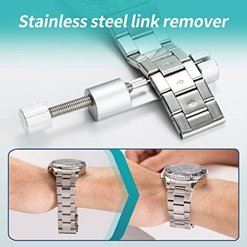 Eventronic Kit Montre, Kit Reparation Montre avec Chasse Goupille Montre, Professionnel Accessoires Montre Contient Chasse Goupille Montre, Barre à Ressort Outil, 20PCS Barrettes à Ressort – Image 3