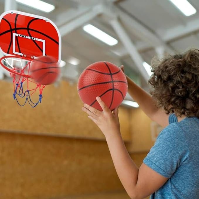 AolKee Panier de Basket Interieur, Mini Panier Basket, Panier Basket Interieur, Panier de Basket Enfant, Mini Panier de Basket pour Chambre, Porte avec 4 balles, Cadeau de Basketball, 40 * 28 cm – Image 4
