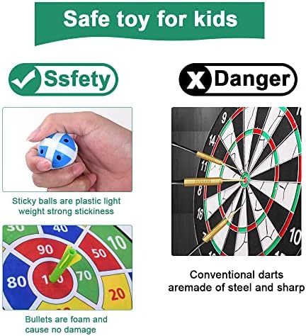 Vicloon Jeu de Fléchettes pour Enfants, Toy Sports Jeu de Fléchettes Double Face, Jouets de Sport pour Intérieur et Extérieur – Image 4