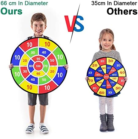 Vicloon Jeu de Fléchettes pour Enfants, Toy Sports Jeu de Fléchettes Double Face, Jouets de Sport pour Intérieur et Extérieur – Image 3