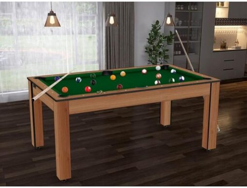 Paris Prix - Table De Billard Convertible Ohio 185cm Hêtre & Vert – Image 6