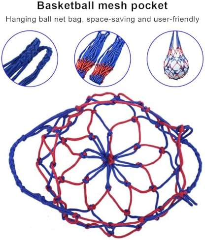 GZNB 3 Pièces Sac Filet à Balles,Filet à Balles,Filetsupport Ballon Foot,Portable Tennis 1-Ballon Sac Filet De Basket-Ball Sac Filet Épais,Peut Porter Toutes Sortes De Balles – Image 3