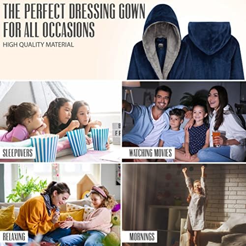 CityComfort Robe de Chambre Polaire Enfant, Peignoir Garçon Fille en Pilou, Taille Enfant et Adolescent 7-14 Ans – Image 4
