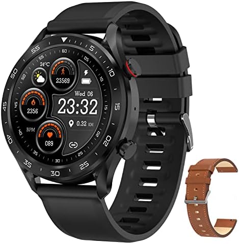 BRIBEJAT BT2 Montre Connectée Homme avec Appel,Montre Intelligente Étanche IP68,10 Mode Montre Sport Homme avec Podomètre Sommeil 128MB Mémoire Musicale,Smartwatch Fitness pour Android iOS,Noir