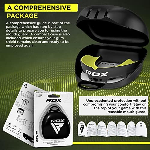 RDX Protège-Dents, Gouttière Coque Dentaire pour Rugby, MMA, Hockey, Judo, Karaté, Arts Martiaux et Boxe, Respirant et Ajustable, Contient Une boîte de Rangement Unique, Adultes de Plus de 12 Ans – Image 7