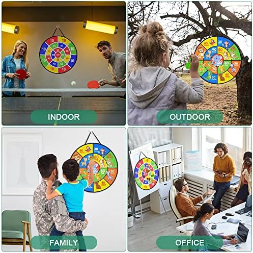 Vicloon Jeu de Fléchettes pour Enfants, Toy Sports Jeu de Fléchettes Double Face, Jouets de Sport pour Intérieur et Extérieur – Image 7