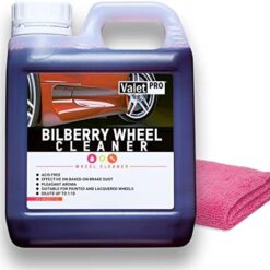 detailmate ValetPro Bilberry Wheel Cleaner Bidon de 1 l – Nettoyant concentré pour jantes en microfibre 40 x 40 cm